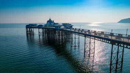 Drone photograph of the Llandudno pier