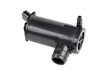 auto electric washer motor isolated on white background. car washer pump to pour water to vehicle...