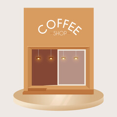 Isolated wood pub coffee shop drink food vector illustation