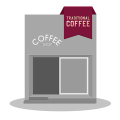 Isolated black and white pub coffee shop drink food vector illustation