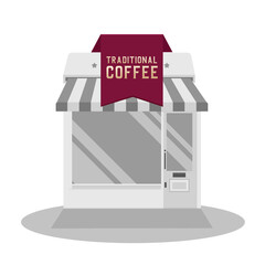 Isolated black and white english coffee shop drink food vector illustation