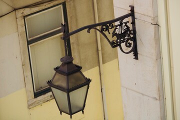 old street lamp on the wall