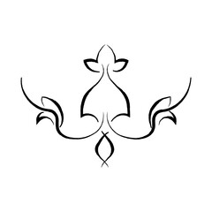 Isolated draw arabesque art arabian vector illustration