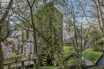 18th century water mill on river Veules at Veules-les-Rose. Veules-les-Roses - tourism and farming village situated on coast of English Channel. Veules les Roses, Seine-Maritime, Normandy, France.