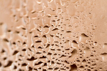Close-up of water condensation in a glass