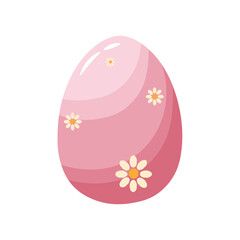 Isolated pink easter egg symbol holiday vector illustration