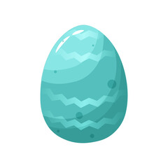 Isolated blue easter egg symbol holiday vector illustration