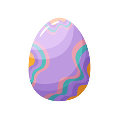 Isolated Purple easter egg symbol holiday vector illustration