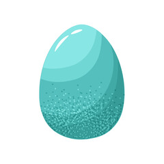 Isolated blue easter egg symbol holiday vector illustration