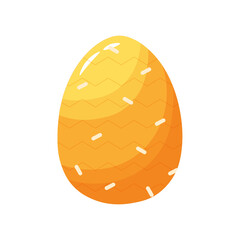 Isolated orange easter egg symbol holiday vector illustration