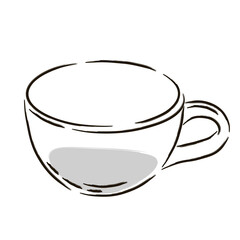 Isolated cup coffee drink draw vector illustration