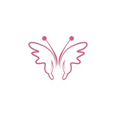 Butterfly icon logo design concept template illustration