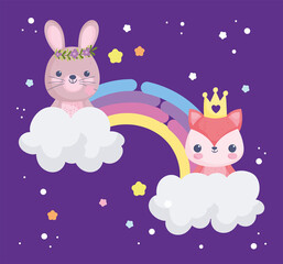 little bunny and fox