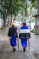 In Botoga, Colombia, May 30, 2021 Demonstration of the indigenous community Misak against the...