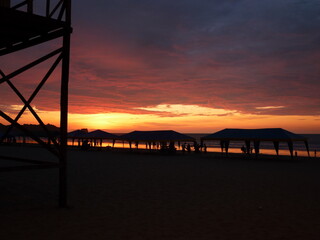 sunset on the beach