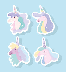 cute head unicorns