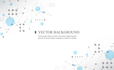 Abstract geometric and polygon white vector background