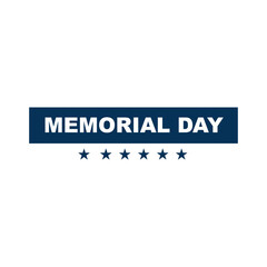 Memorial Day - Remember and honor with USA flag, Vector illustration.