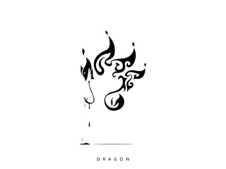 tribal dragon for apparel business, dragon logo, dragon art illustration