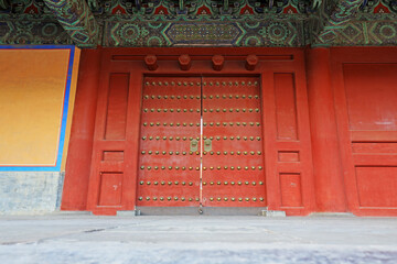 Gate of Taimiao temple in Beijing