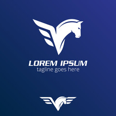 Pegasus the Flying Horse from greek mythology in modern symbol.
for brand, business logo, sport, design element or any other purpose.