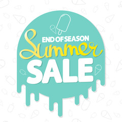 Summer Sale, discount poster design template, special season offer, promotion banner, vector illustration