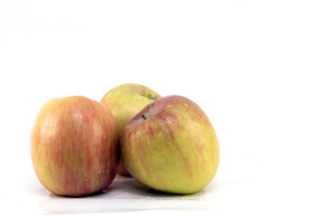 Fuji Apples on White