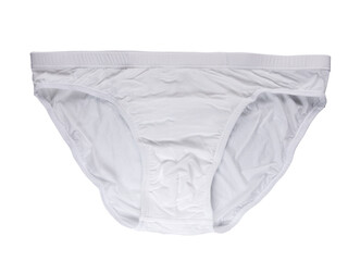 Male new underpants or underwear white color isolated on white background