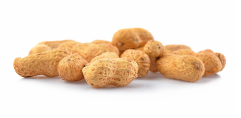Peanuts isolated on white background