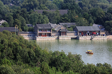 Fototapeta na wymiar Scenery of Kunming Lake in Beijing Summer Palace