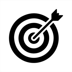Arrow target icon, vector and glyph