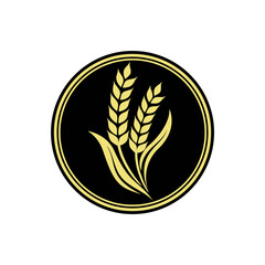 Wheat rice agriculture logo Inspiration vector