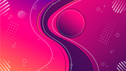 Wavy geometric background. Fluid gradient shapes composition. Futuristic design posters. Abstract banner with waves. Landing page concept. Trendy vector.