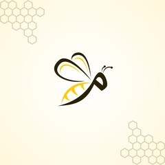 Simple Islamic Bee Calligraphy Logo