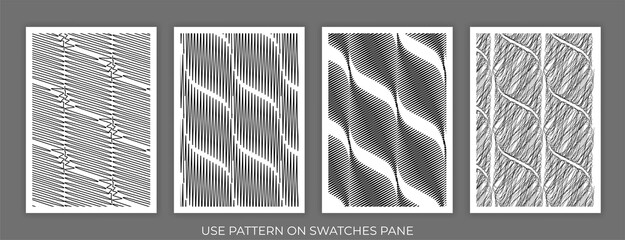 Collection of swatches memphis patterns, Vector halftone gradient pattern made of dots with randomized circles. Vector.