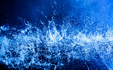 water splash on black background