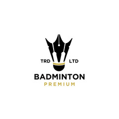 badminton pen Premium Vector