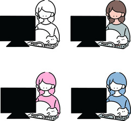 邪魔をするネコ