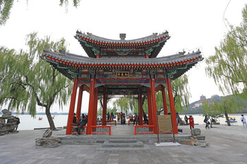 The scenery of ancient Chinese architecture in Beijing Summer Palace