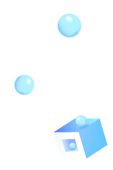 Blue Figure Isometric Vector White Background.