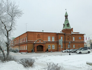 View of the building of the Omsk City Council, built in 1897