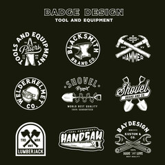 Fototapeta premium Tools and equipments Vector Illustration set