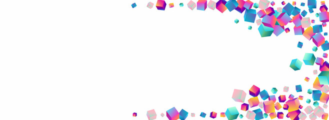 Multicolored Block Vector Panoramic White