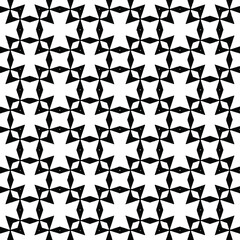 Geometric vector pattern with Black and white colors. Seamless abstract ornament for wallpapers and backgrounds.