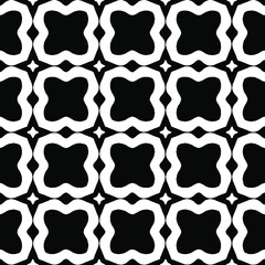 Geometric vector pattern with Black and white colors. Seamless abstract ornament for wallpapers and backgrounds.