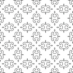Vector monochrome seamless pattern, Abstract endless texture for fabric print, card, table cloth, furniture, banner, cover, invitation, decoration, wrapping 