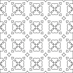 Vector monochrome seamless pattern, Abstract endless texture for fabric print, card, table cloth, furniture, banner, cover, invitation, decoration, wrapping 