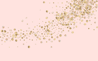 Bronze Round Abstract Pink Background. Paper Dust