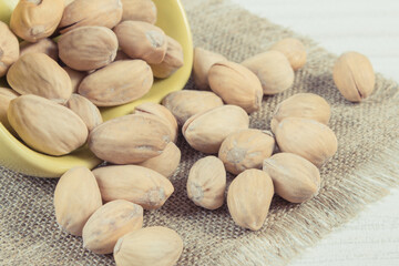Pistachio nuts as source vitamins and minerals. Healthy eating