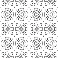 Vector monochrome seamless pattern, Abstract endless texture for fabric print, card, table cloth, furniture, banner, cover, invitation, decoration, wrapping 